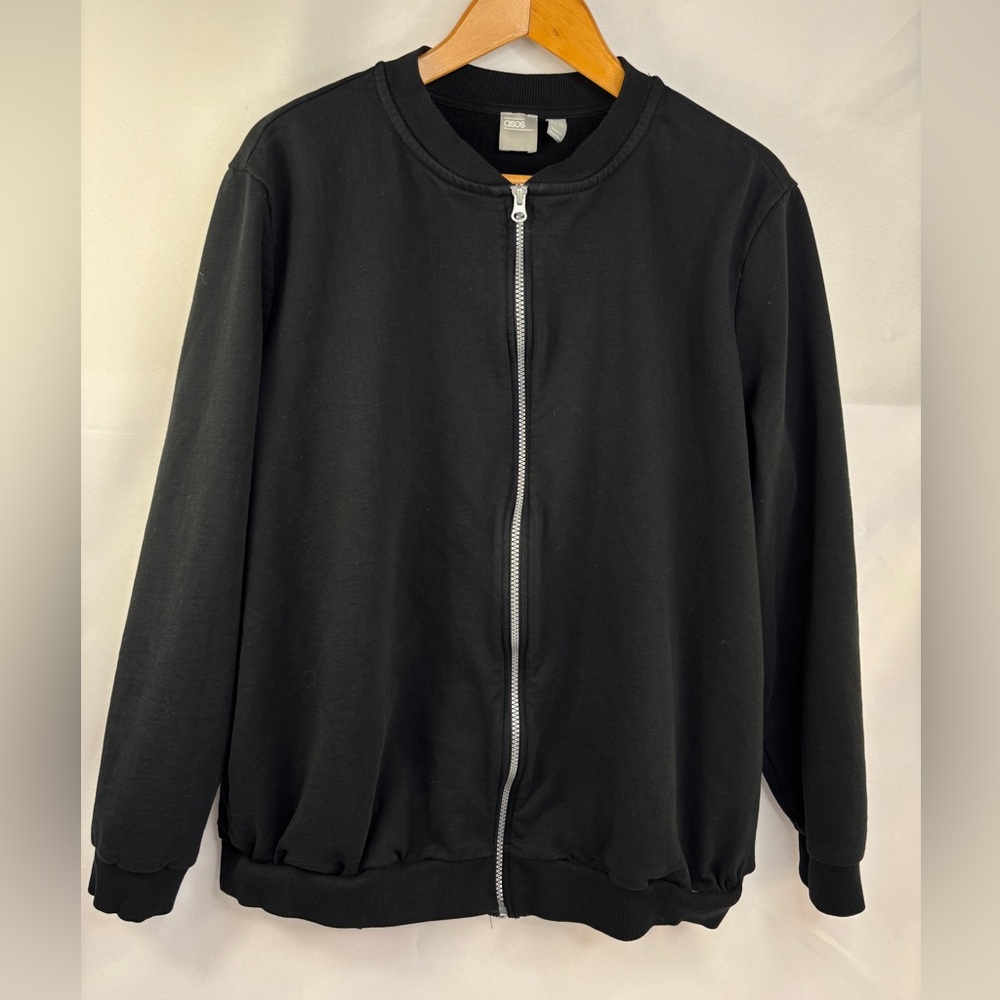𝅺ASOS Black Full Zip Sweatshirt Size 18
